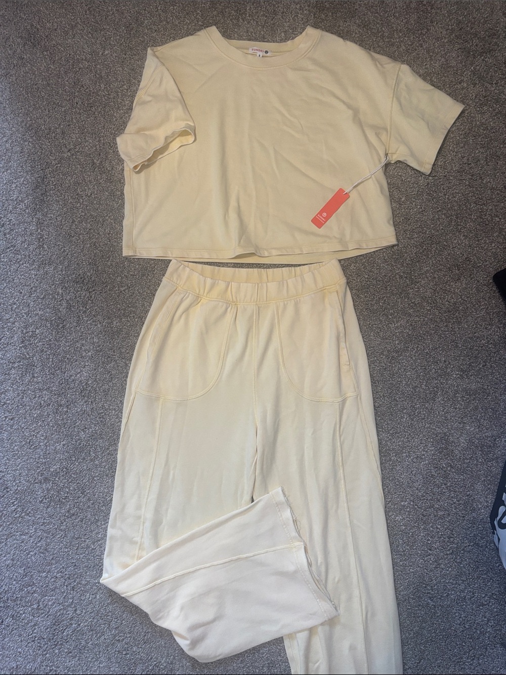 Sundry Light Yellow Matching Set